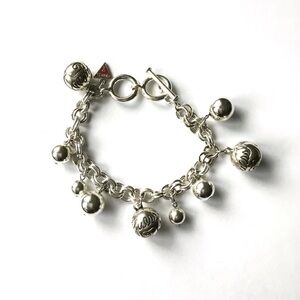 Guess Woman’s Multi-Beaded Charm Silver Bracelet